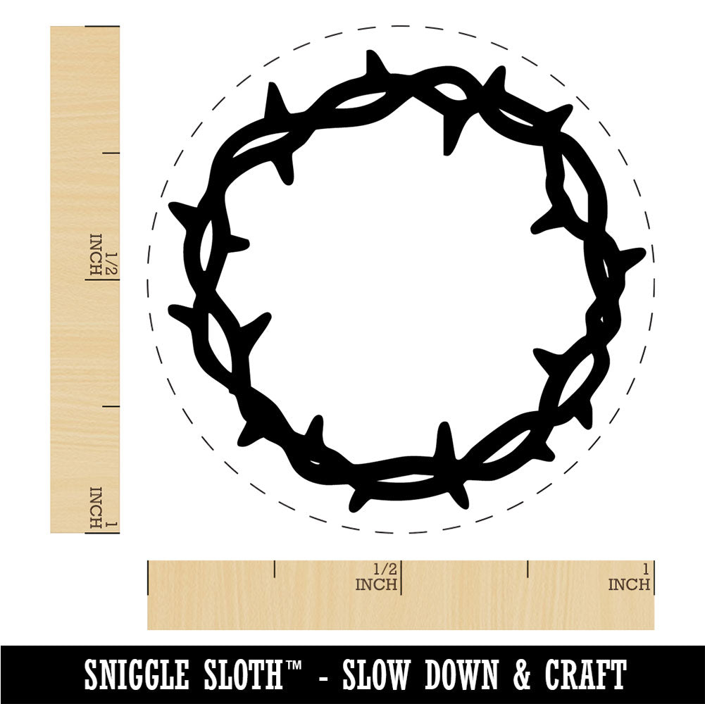 Crown of Thorns Jesus Christ Christianity Easter Rubber Stamp for