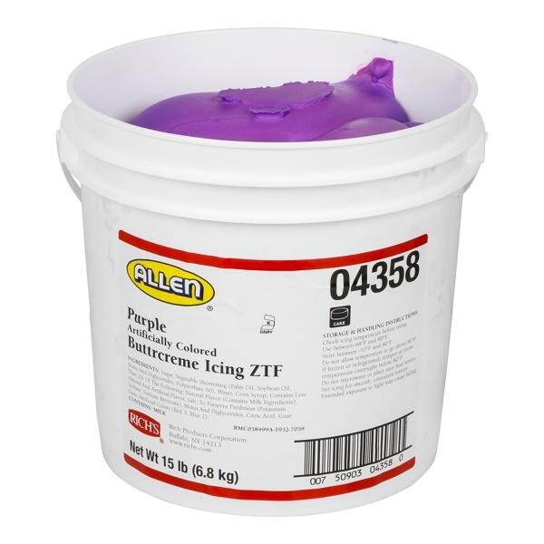 Allen Purple Zero Trans Fat Buttercreme Icing 15 Pound