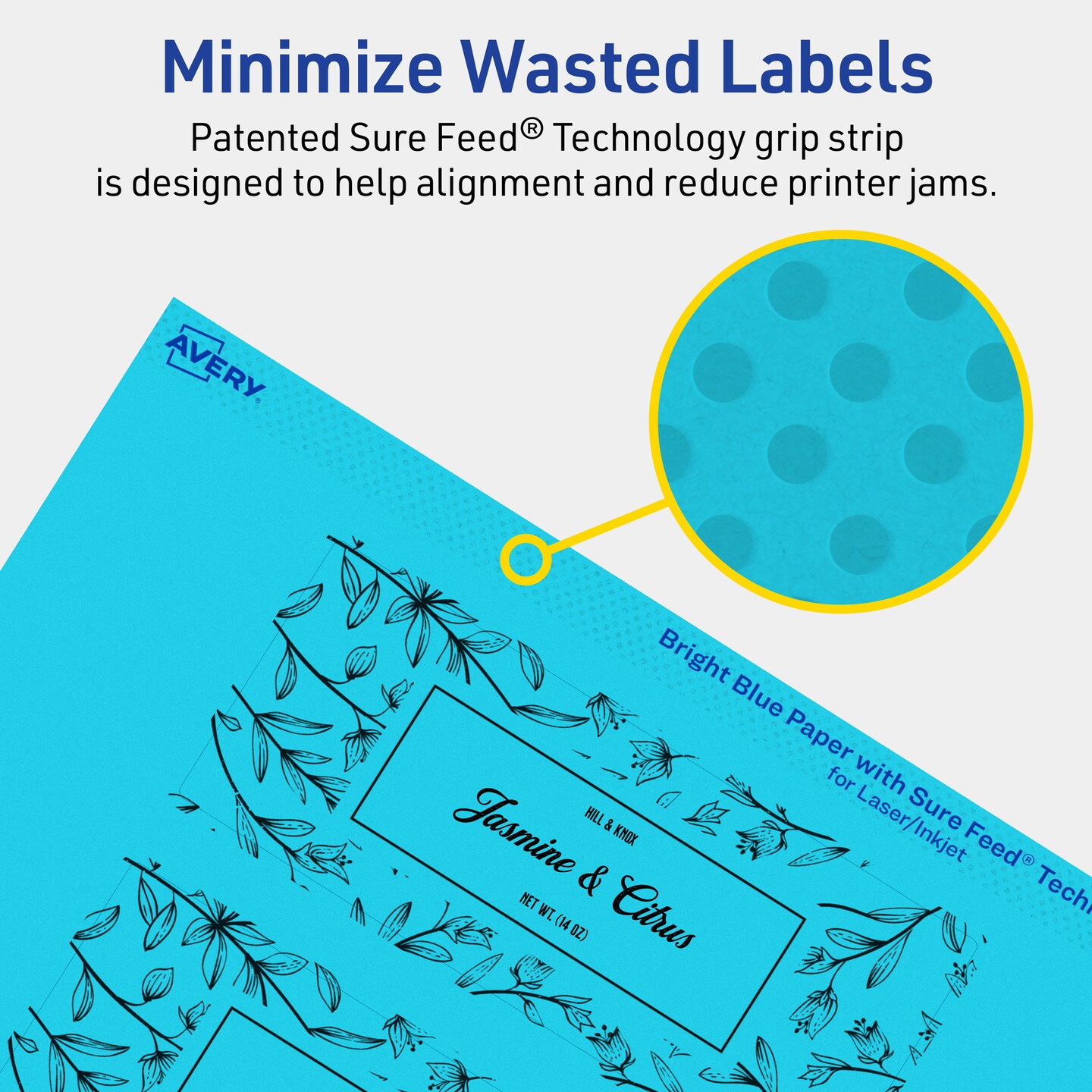 Avery Bright Blue Paper Labels, 2&#x22; x 5&#x22; Rectangle