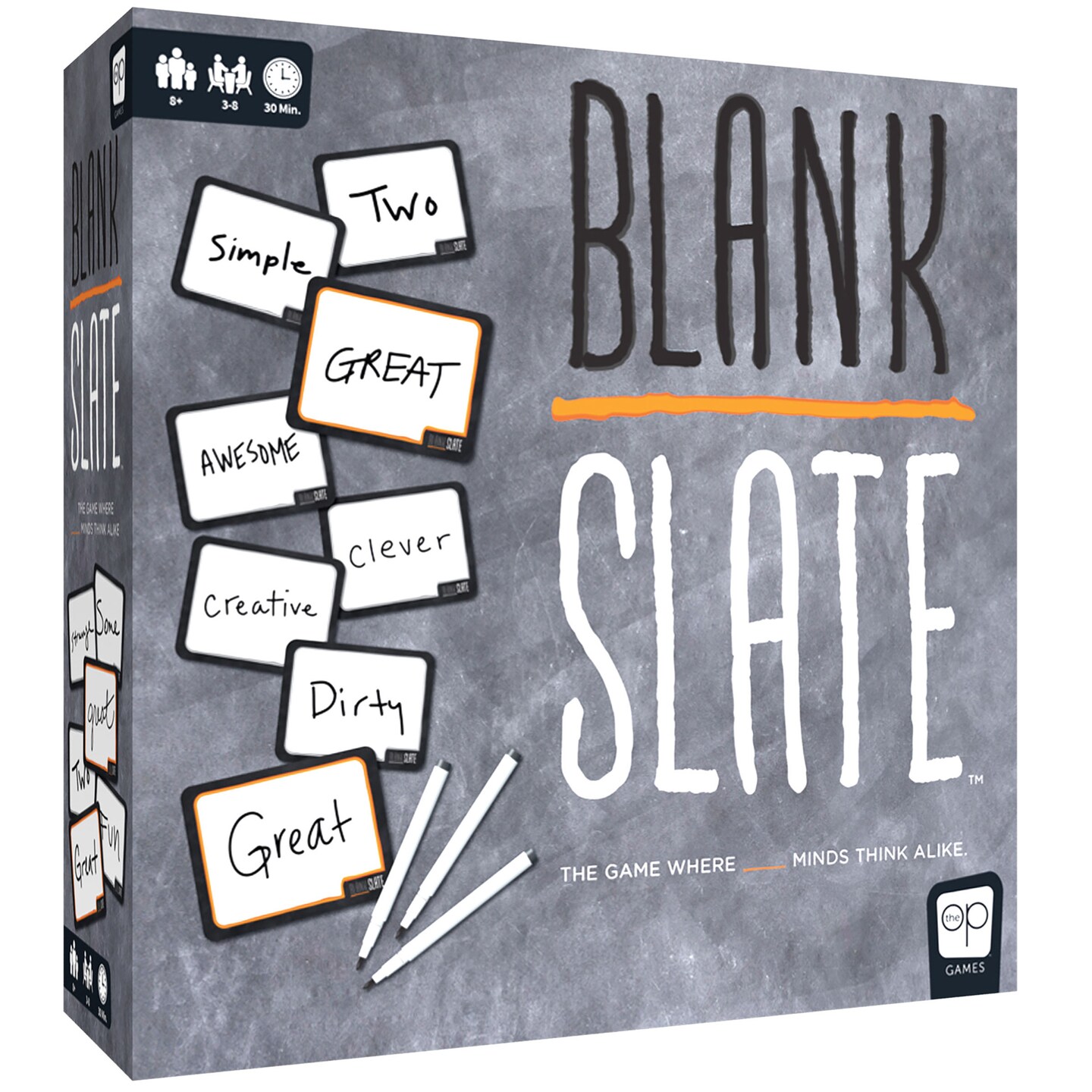 USAopoly: Blank Slate - Party Game, Word Association &#x26; Prediction, The Game Where Great Minds Think Alike, Family Friendly Fun, Ages 8+, 3-8 Players