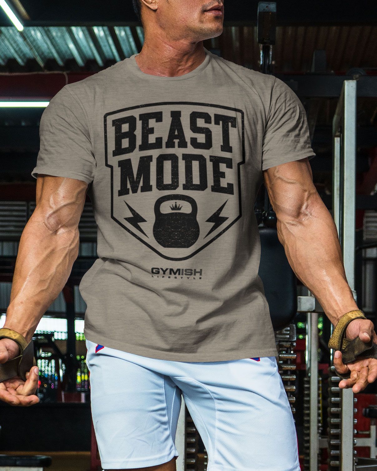 007. Beast Mode Funny Motivational Workout Gym T-Shirt for Men - image41