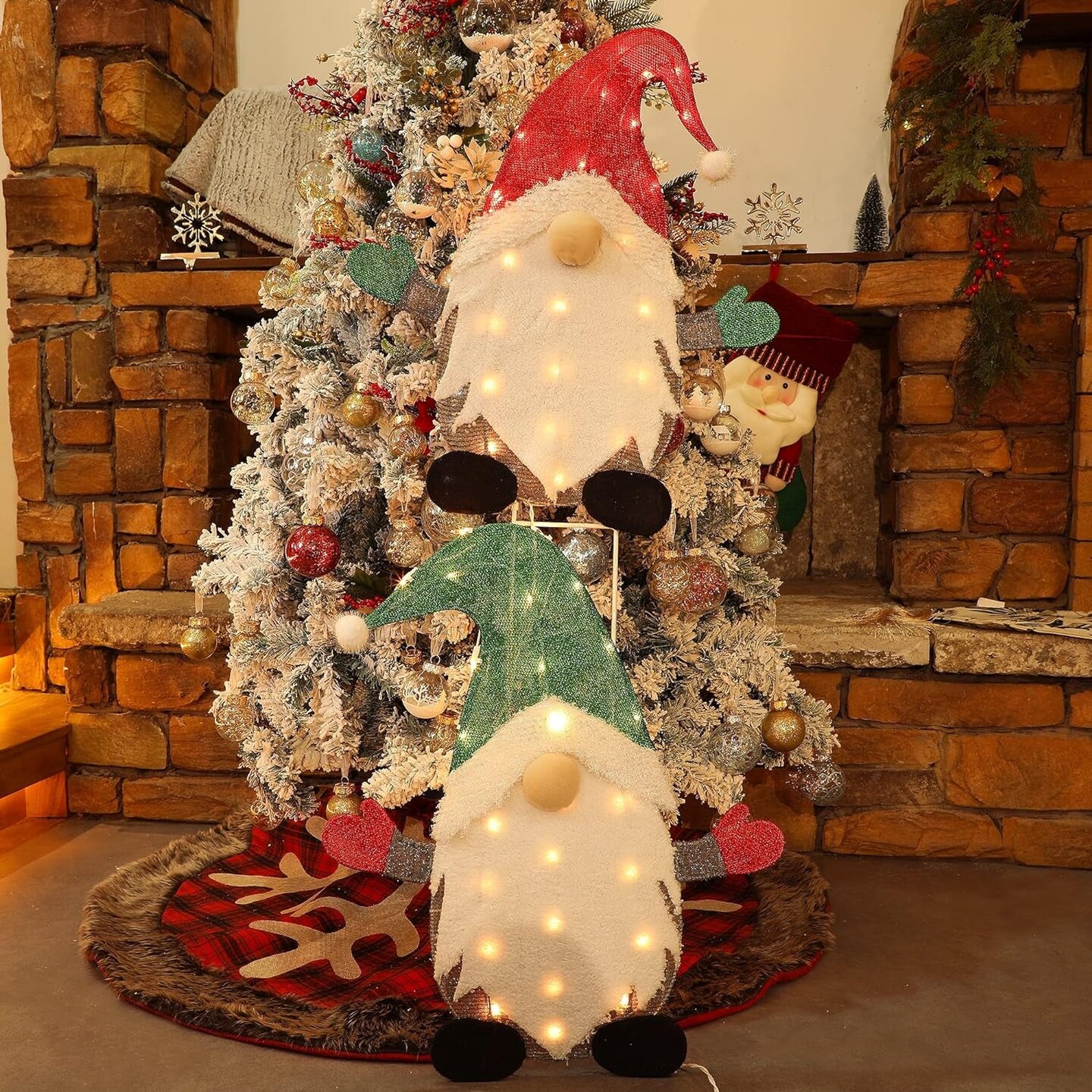 2 Lighted Christmas Tinsel