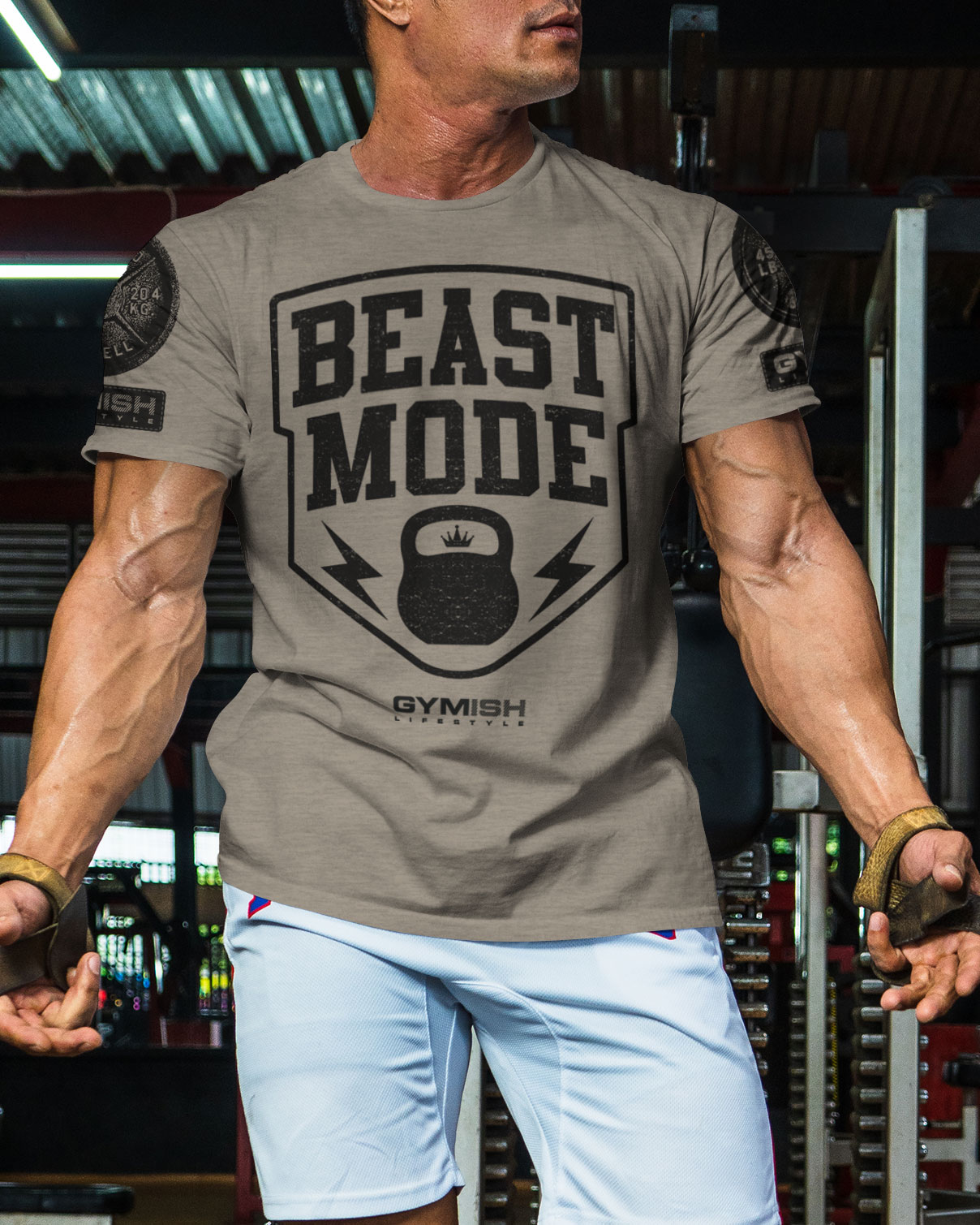 007. Beast Mode Funny Motivational Workout Gym T-Shirt for Men - image47
