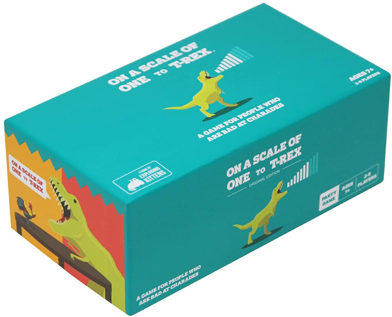 Exploding Kittens LLC On a Scale of One to T-Rex: A Card Game for People Who Are Bad at Charades - Amazon Exclusive Card Games For Adults, Teens &#x26; Kids