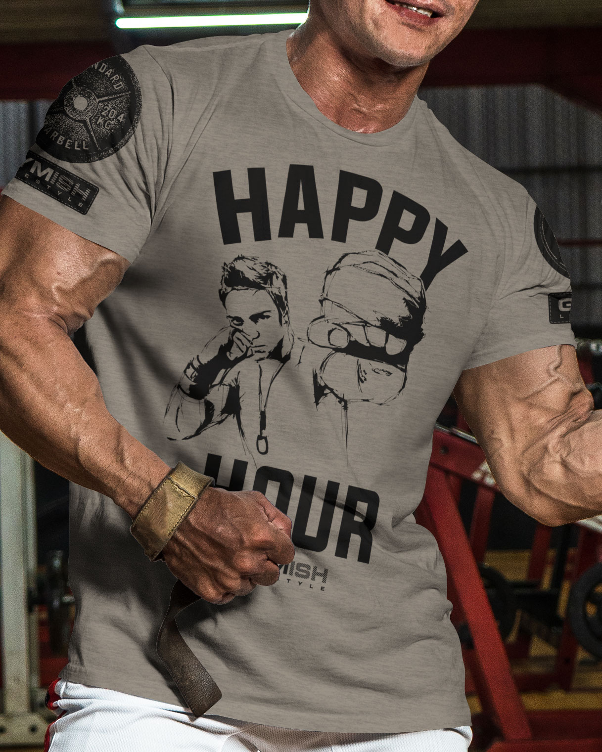 039. Kickboxer Funny Motivational Workout Gym T-Shirt for Men - image46