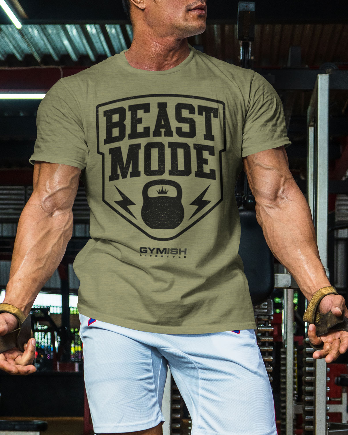 007. Beast Mode Funny Motivational Workout Gym T-Shirt for Men - image15
