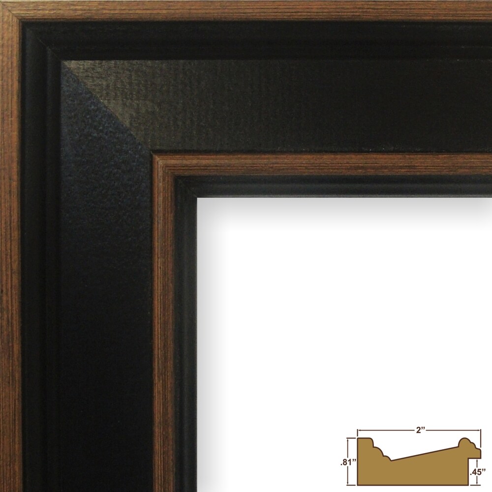 10x13 Matted Picture Frame, Country Estate 2 Inch Wood  Moulding, Wall Display Frame for Art, Posters, or Photos by wallsthatspeak