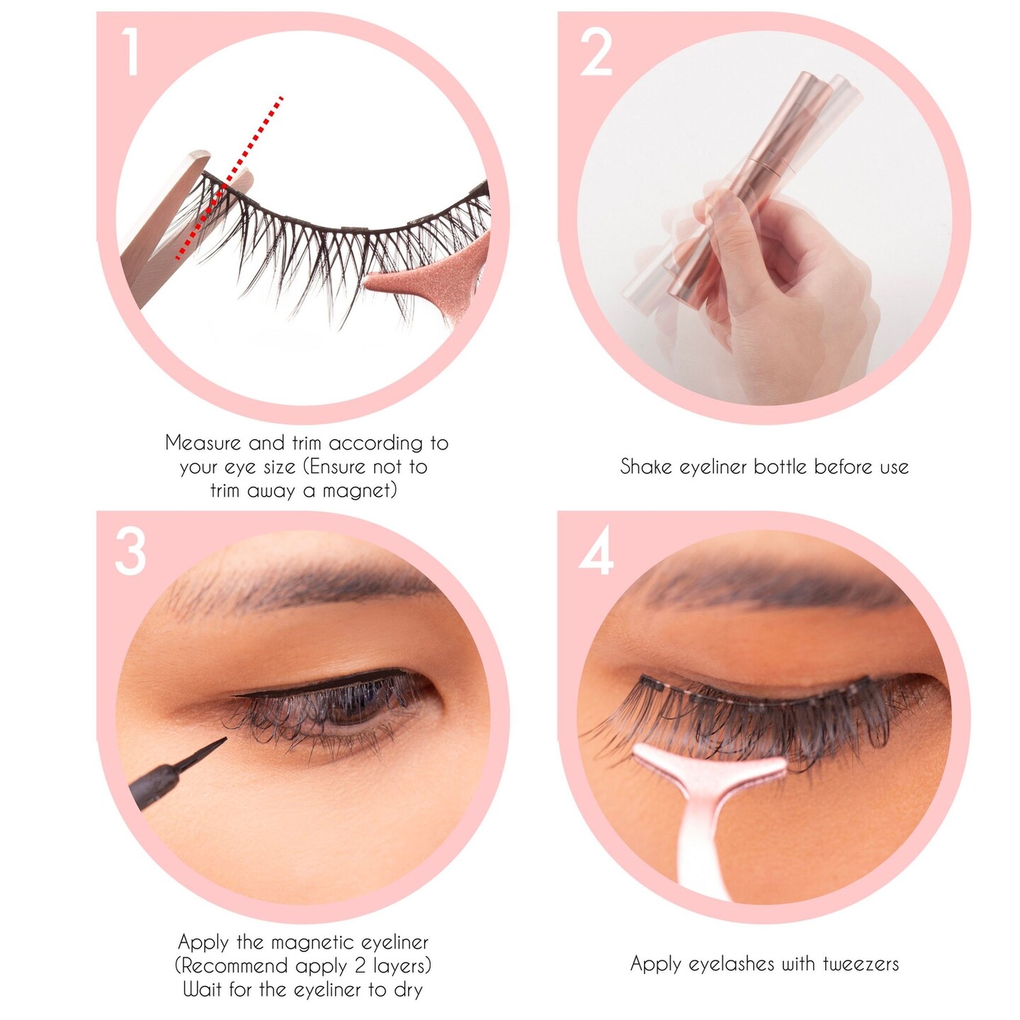 Magnetic Eyelashes with Eyeliner Kit, Zodaca Magnetic Eyeliner and Magnetic Lash, Reuseble Eyelash No Glue Required Natural Look Eyelashes Extensions