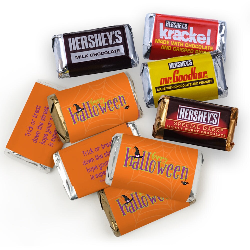 136 Pcs Halloween Candy Party Favors Hershey's Miniatures Chocolate - Spirit