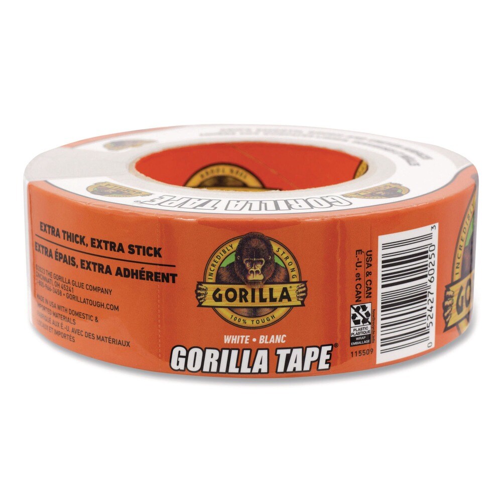 Gorilla Glue 3 in. Core 1.88 in. x 30 yds. Gorilla Tape - White (1-Roll)
