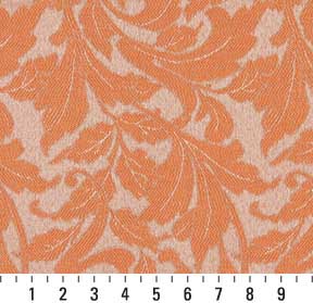 Nectar/Leaf - Coral &#x26; Peach Leaves Upholstery Fabric 54 Inches&#x22;