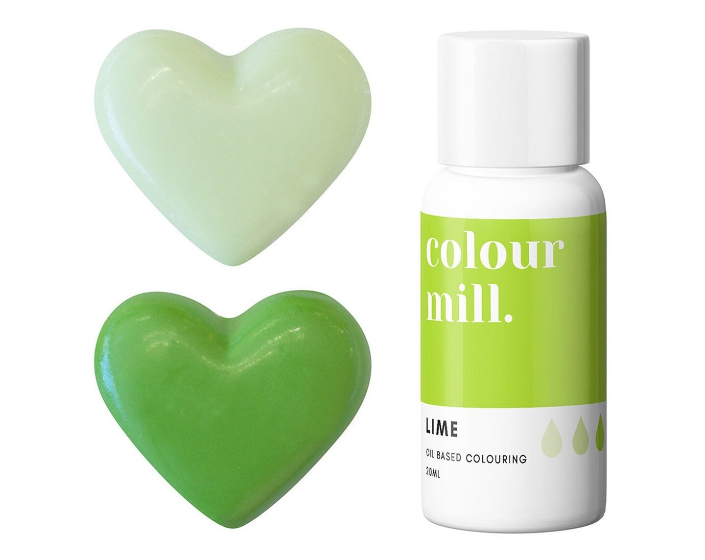 20ml Lime Oil Based Colouring for Buttercream Cake Batter Ganache Fondant Chocolate Use
