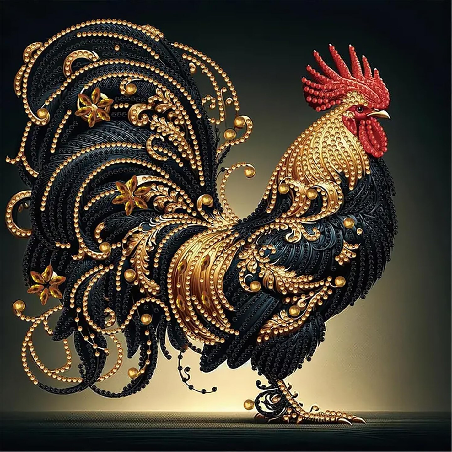 5D Rooster Diamond Painting Kits for Adults (JK737-1) 13.7 x 13.7 x 0.1 inches