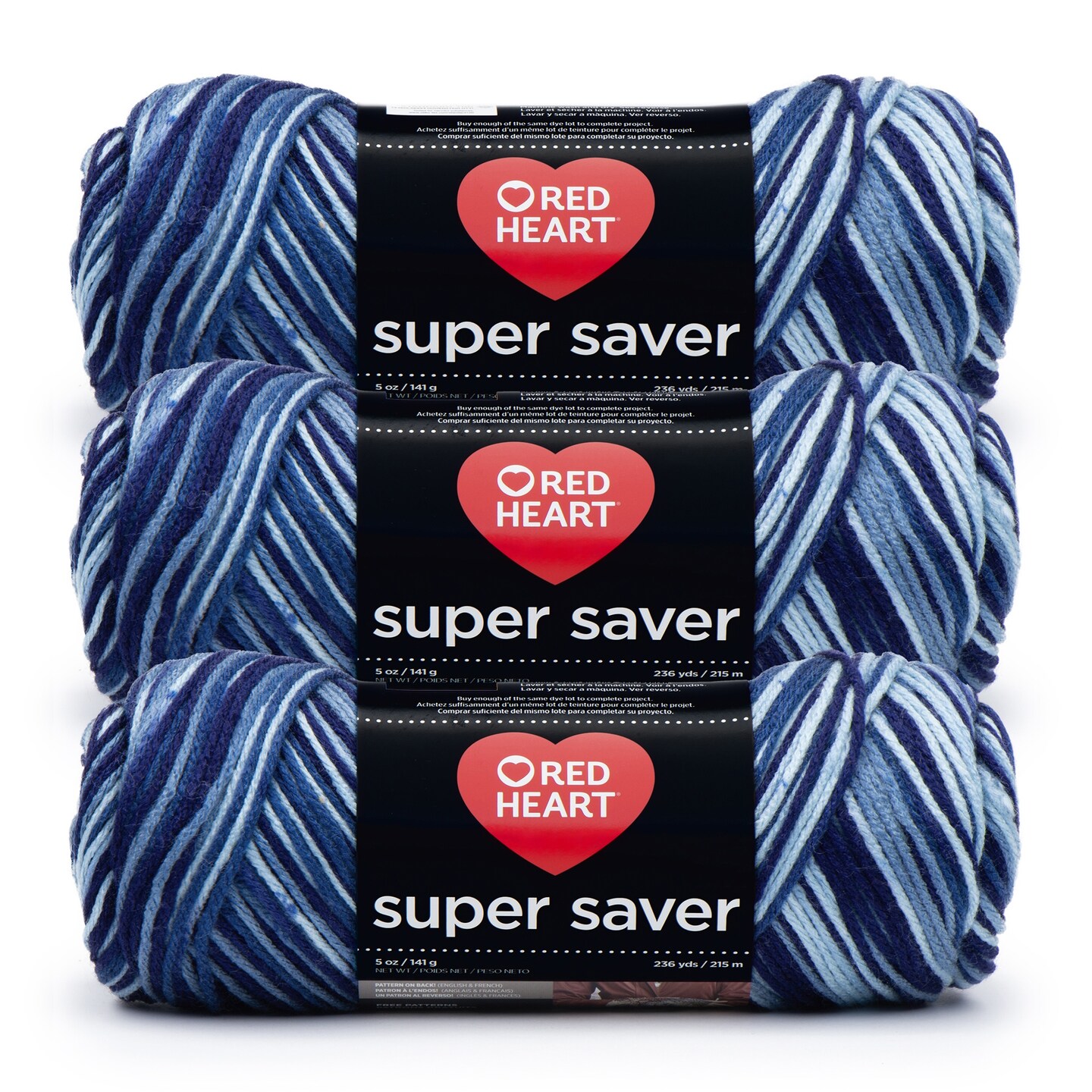 Red Heart Super Saver Yarn 24 Pack-Shaded Dusk