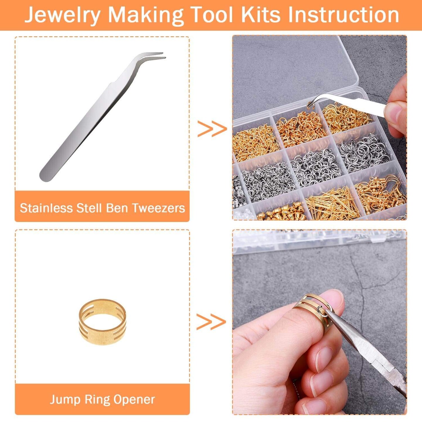 Earring Making Kit with Earring Hooks Findings, Earring Backs Posts, Jump Rings for Jewelry Making Supplies, 2320Pcs