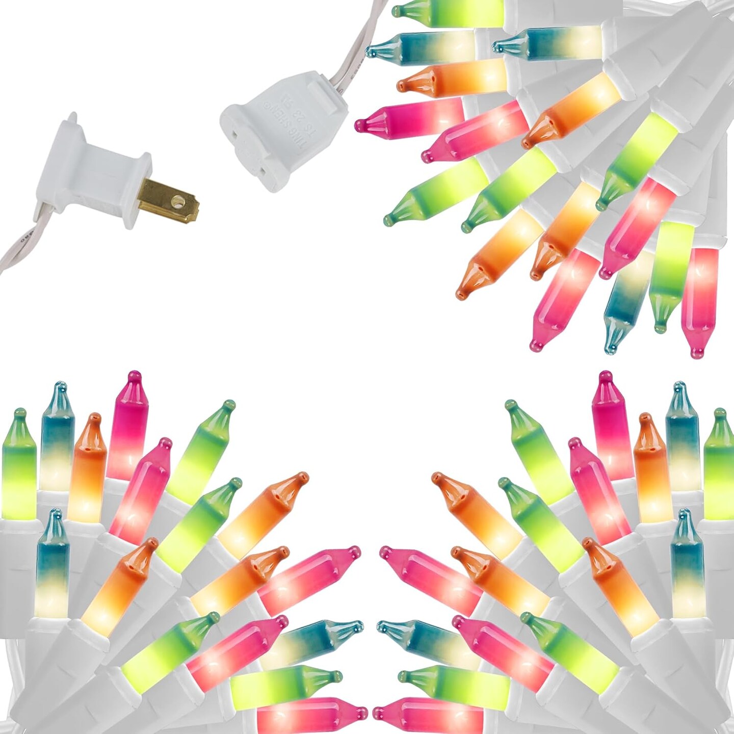 3 Sets Easter String Lights, 150 Count 30 FT Each White Wire Mini Pastel Fairy Lights, 120V UL Certified Connectable Xmas Lights for Garden Patio Holiday Party Outdoor Decoration, Multicolor