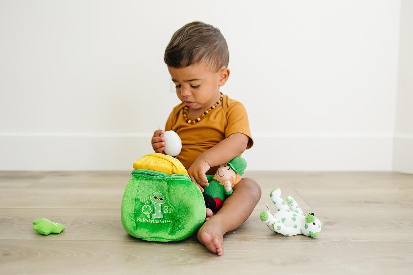 St. Patrick's Day 5-Piece Set - St Patricks Day Toys for Babies, Irish Baby Gifts with Stuffed Leprechaun