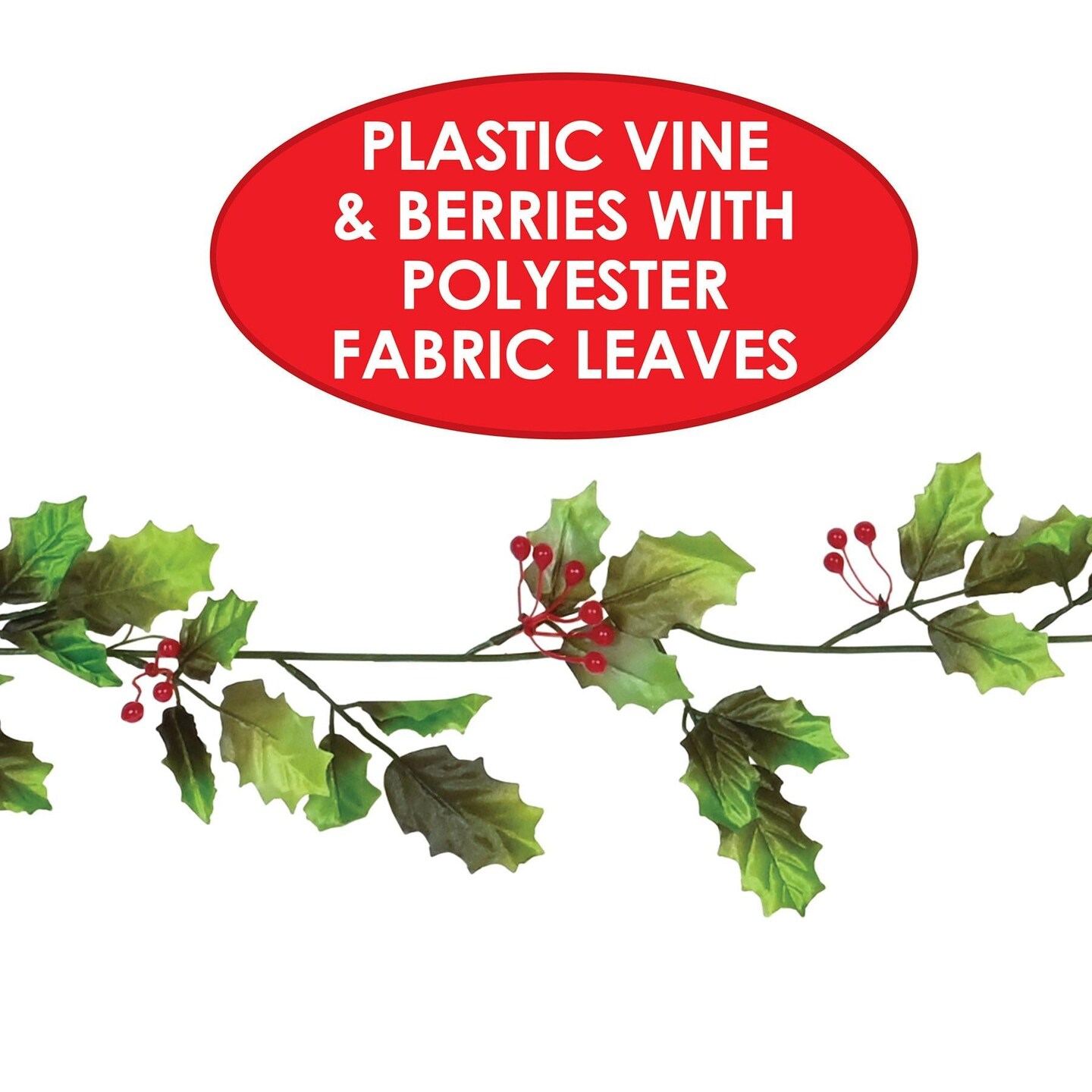 12 Pack Beistle Christmas Holly/Berry Garland