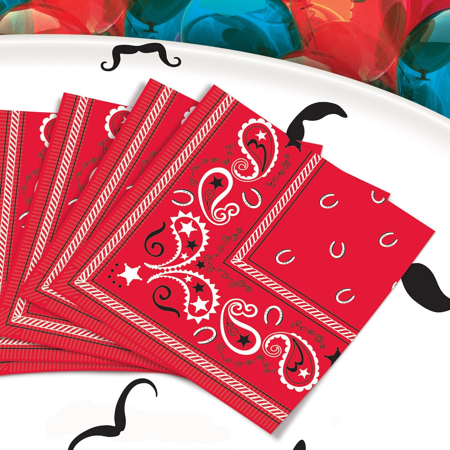 192 Pack Beistle Bandana Party Luncheon Napkins