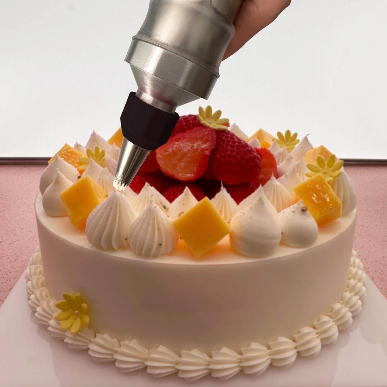 Dessert Decorating Piping Syringe Set Cake Decorating Tool Cookie Gun Press 11.2"W x 3.35"H