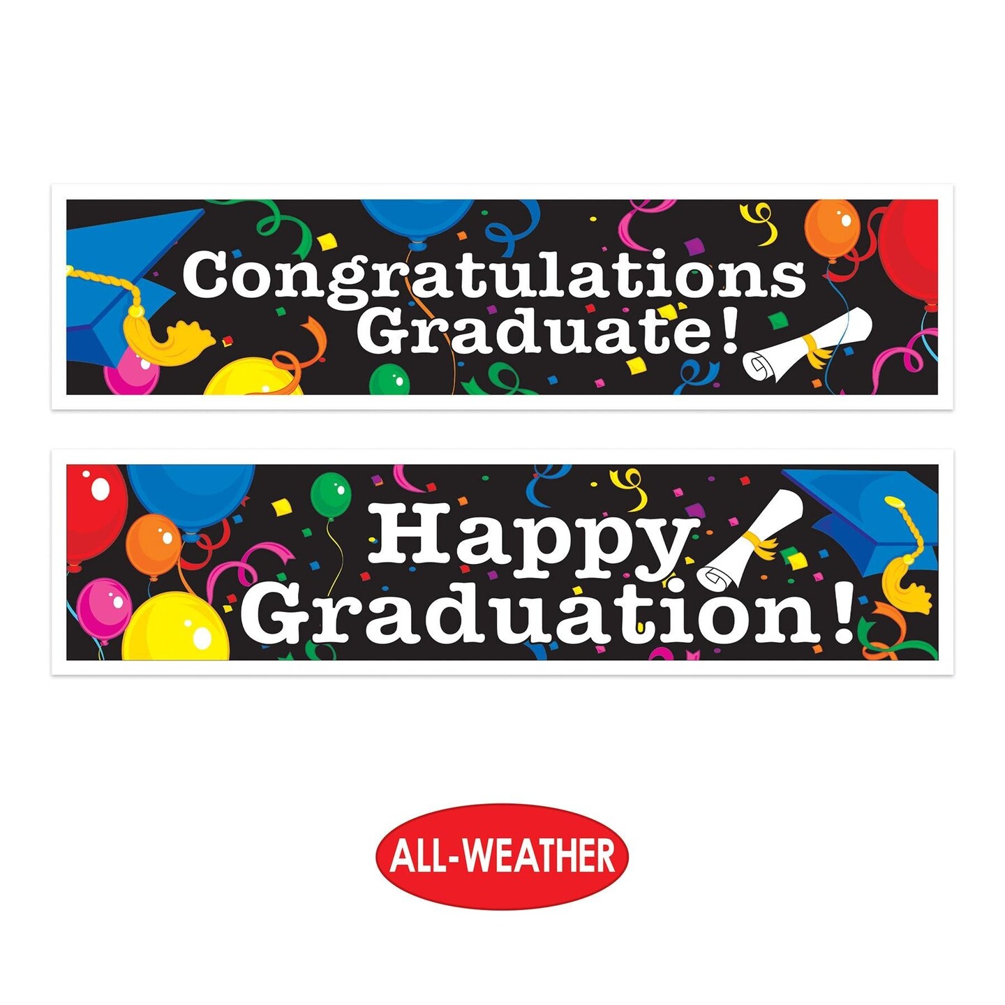 24 Pack Beistle Graduation Party Banners