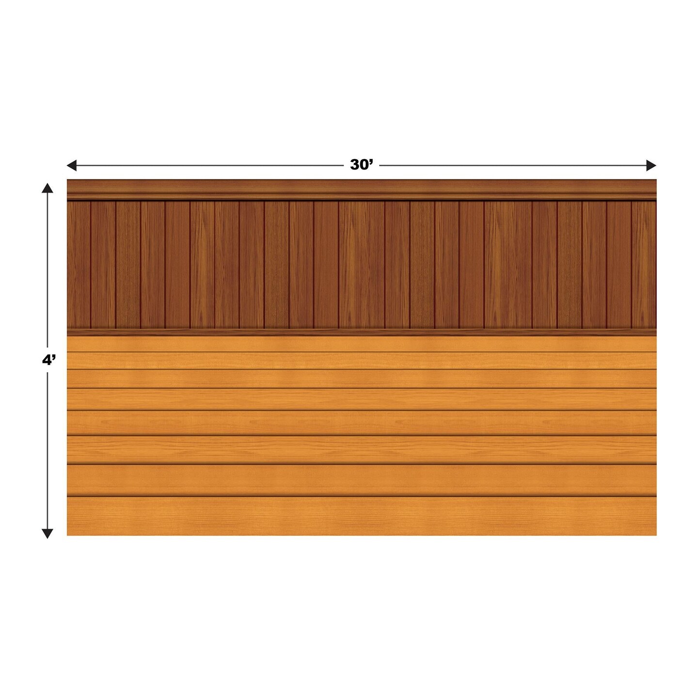 6 Pack Beistle Christmas Floor/Wainscoting Backdrop