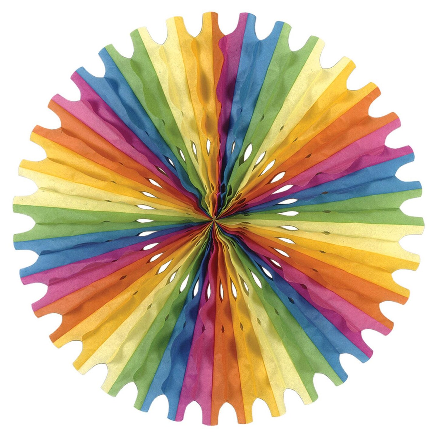 12 Pack Beistle Party Tissue Fan - multi-color