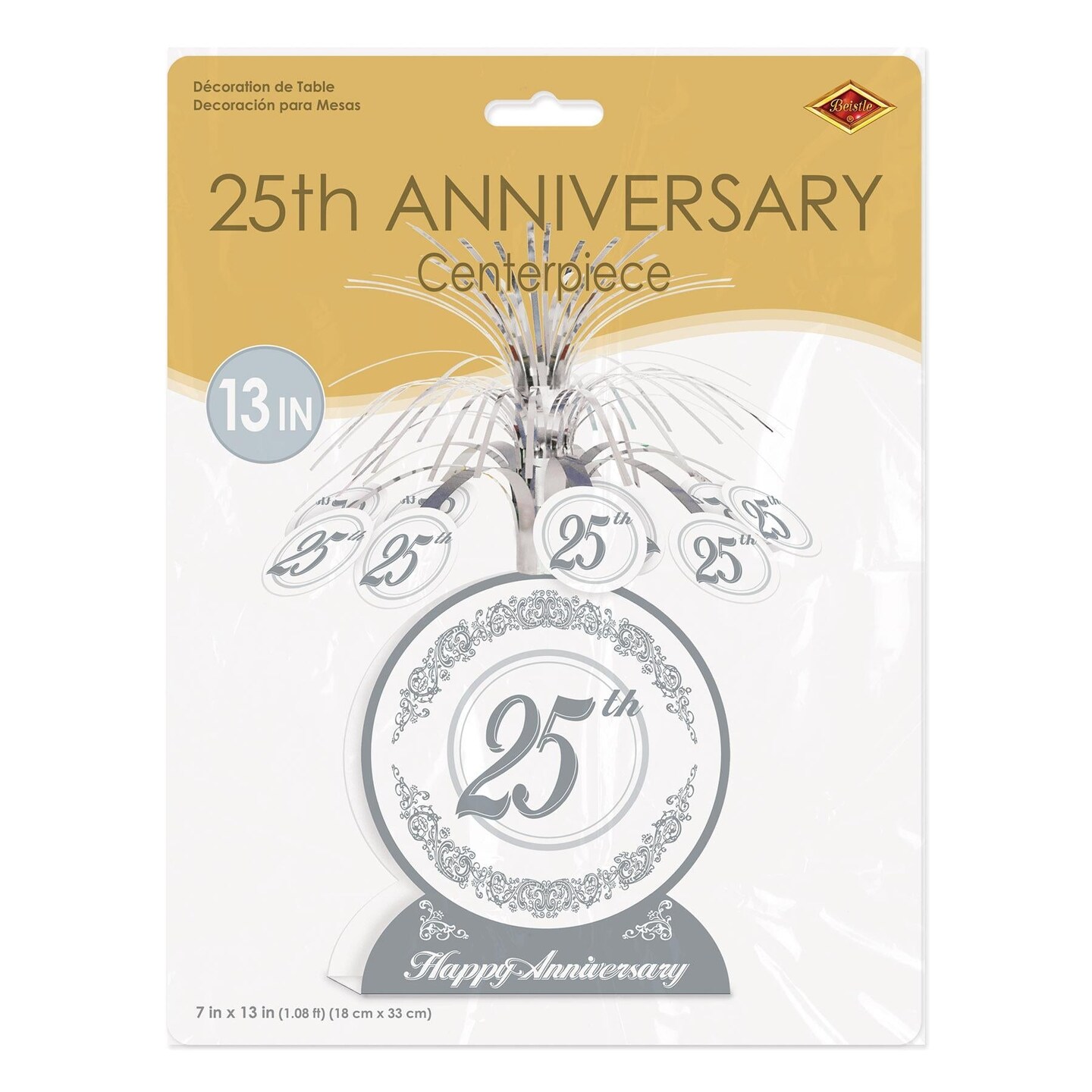 12 Pack Beistle 25th Anniversary Centerpiece