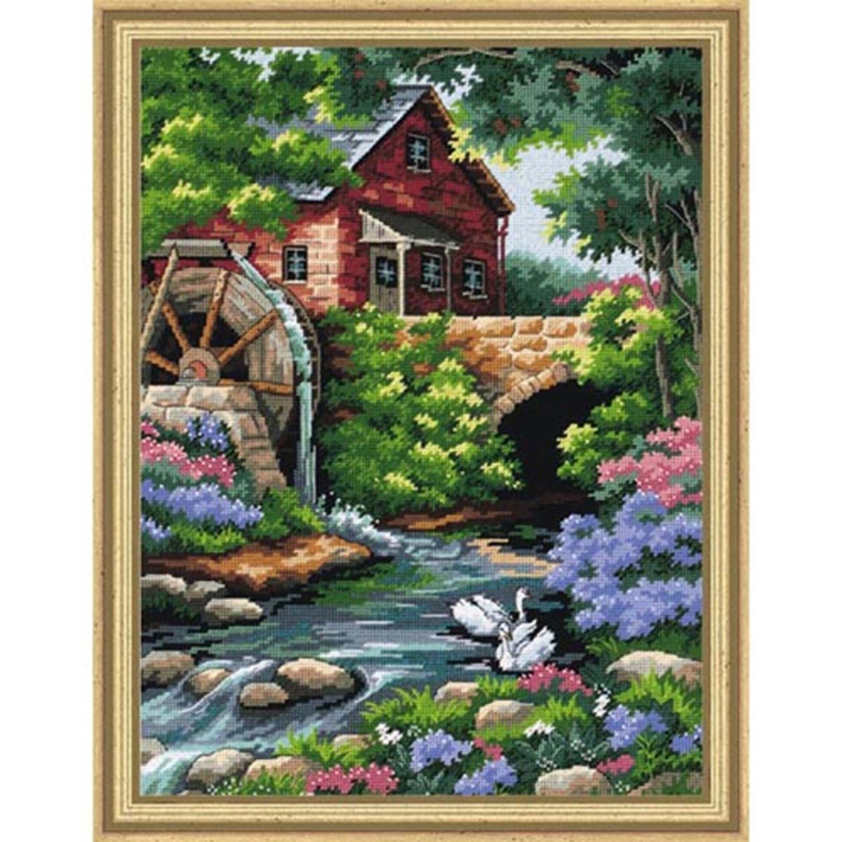 Dimensions  Old Mill Cottage Needlepoint Kit