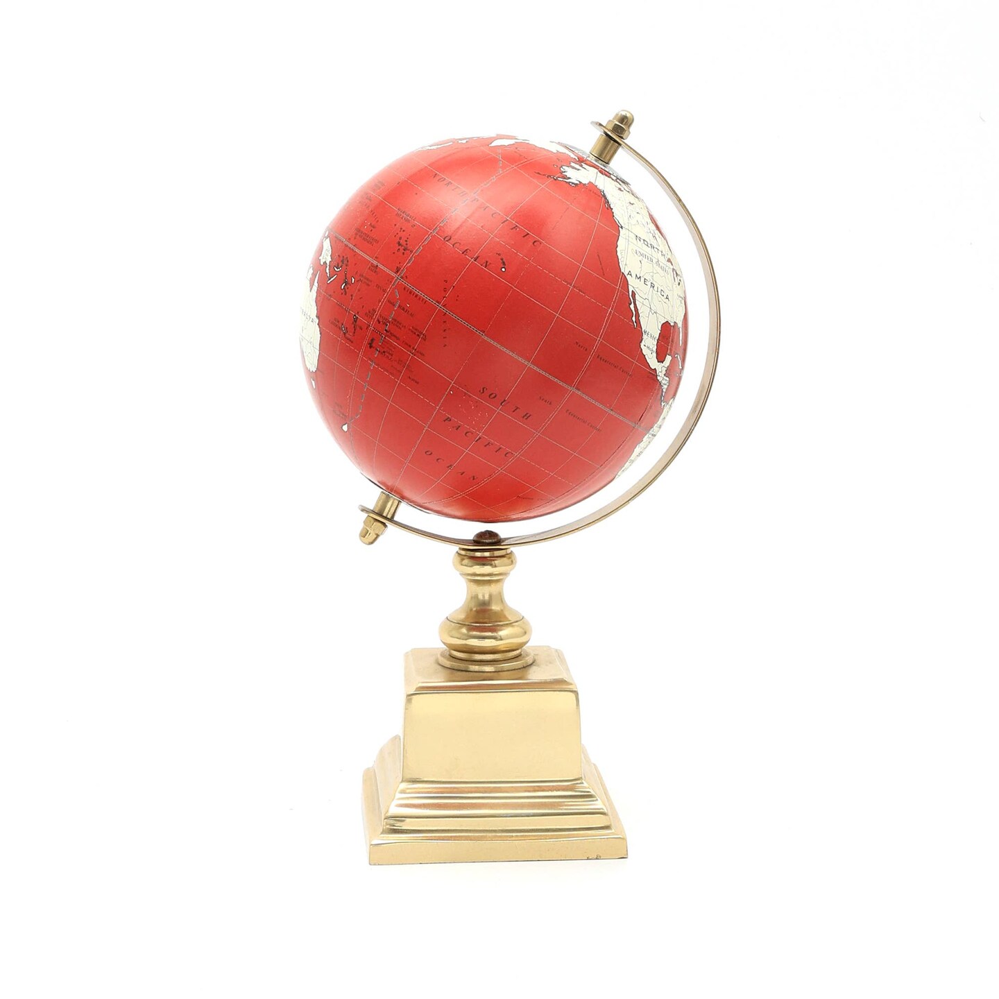 Tabletop Decorative Globe on Aluminum Base-10.75&#x22;(H)