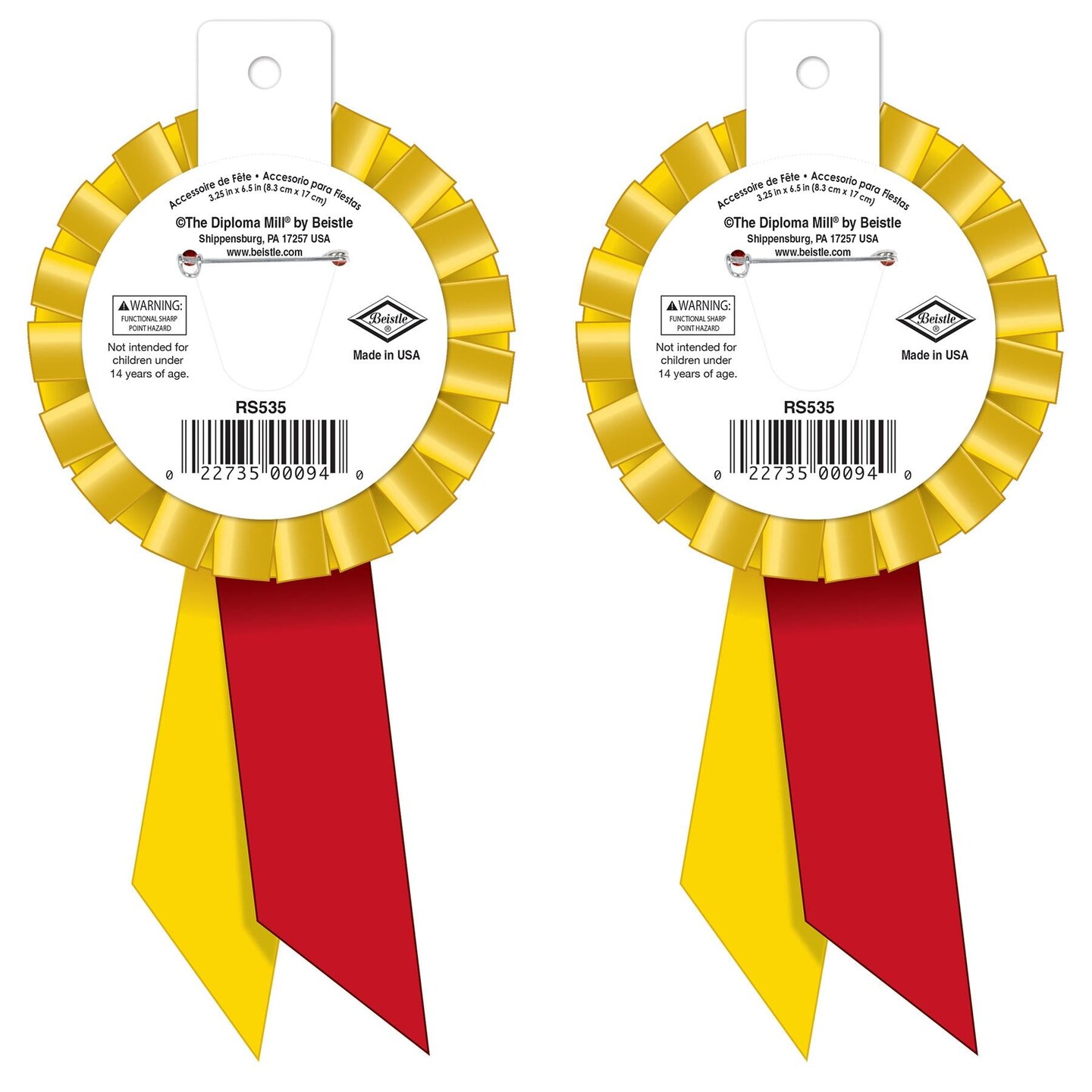 6 Pack Beistle Military Pride Rosette- Marines- 6.5 Inch