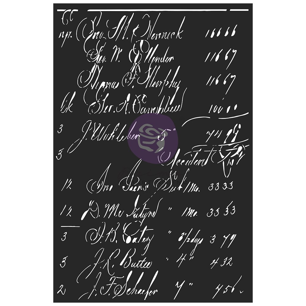 Finnabair Stencils - Calculations - 1 piece, 6"x9"- Laser cut on 16 mil Mylar plastic