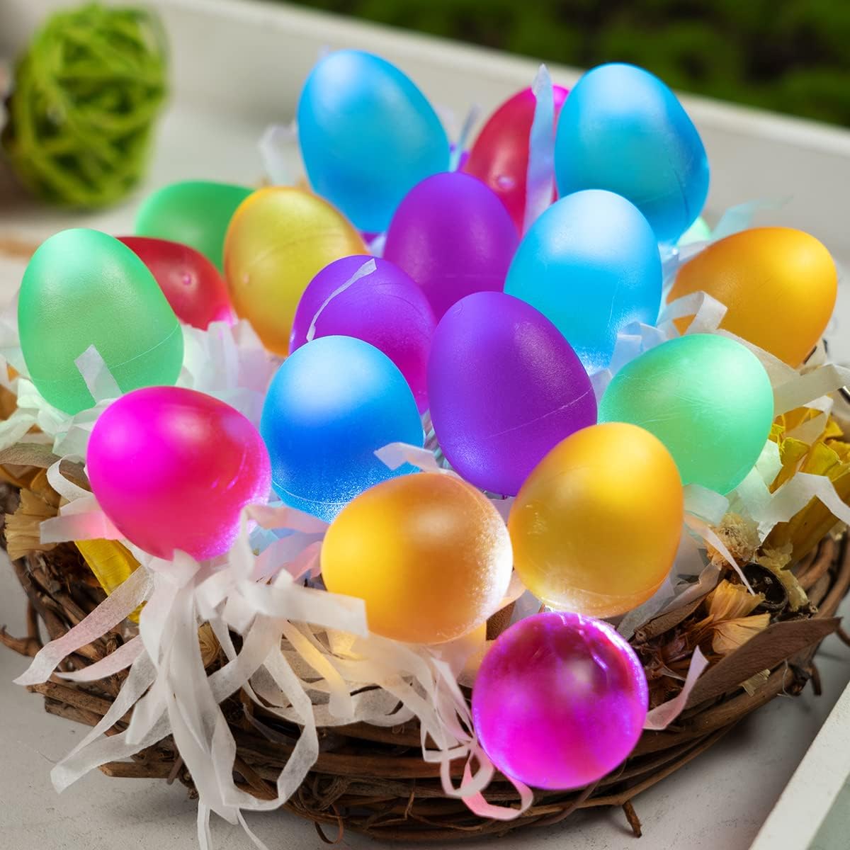 Easter Decorations Easter Egg Ornaments 10ft 30 LEDs Fairy Lights Battery Operated with Remote