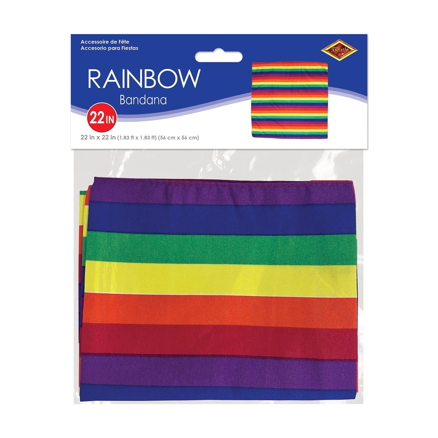 12 Pack Beistle Rainbow Party Bandana