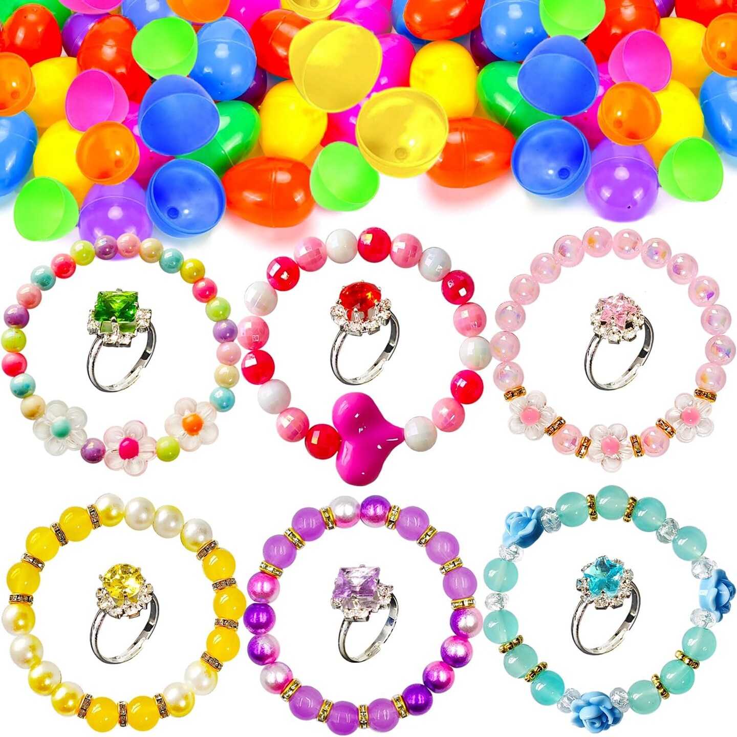 Easter Egg Fillers Prefilled Easter Eggs Filled Easter Basket Stuffers for Toddler