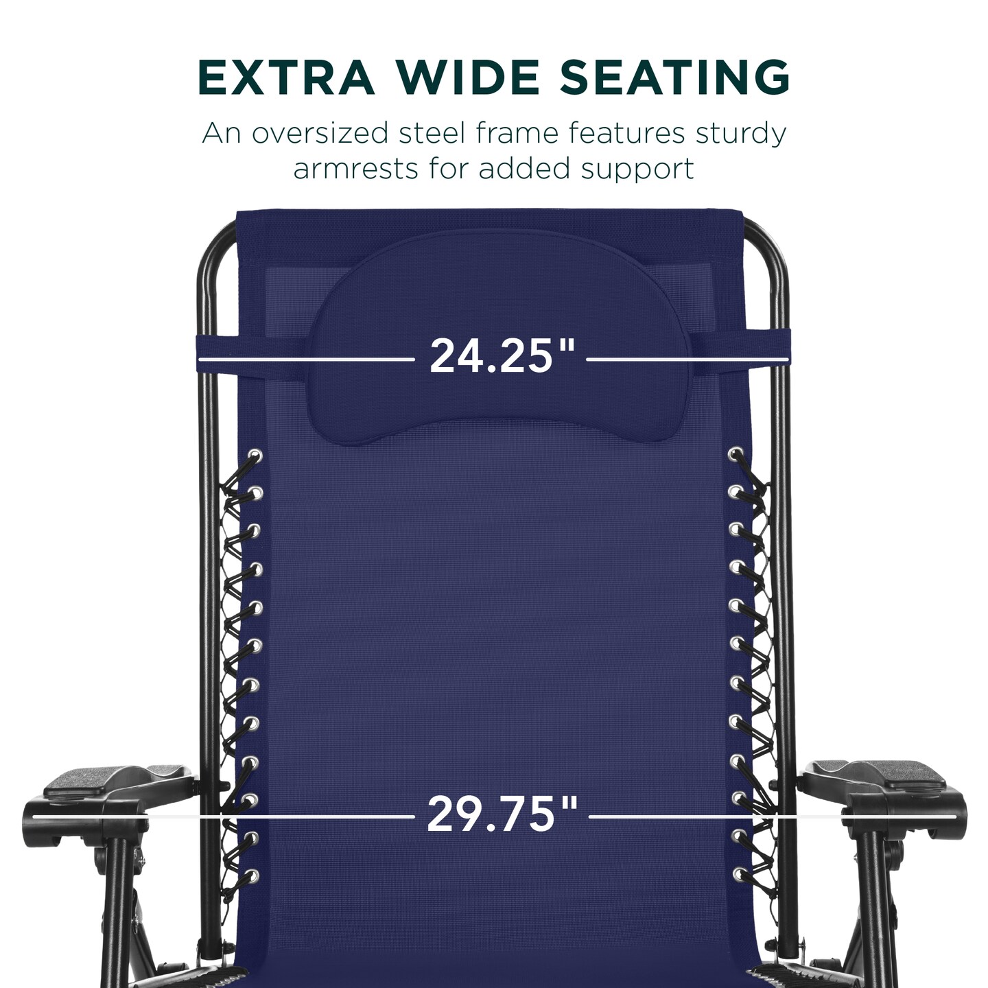 Best Choice Products Oversized Zero Gravity Chair, Folding Outdoor Patio Recliner w/ Cup Holder