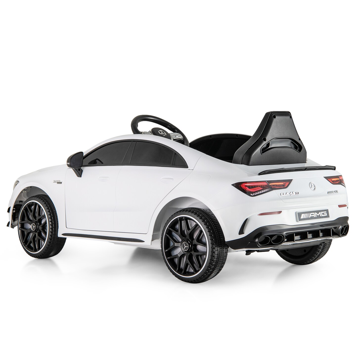 12V Mercedes-Benz AMG CLA 45 Kids Ride-On Car with Remote Control & LED Lights