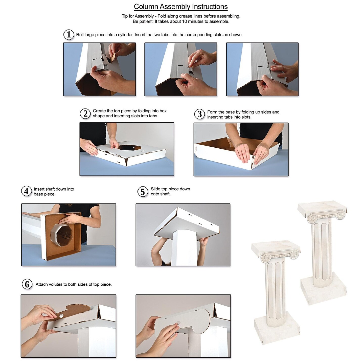 8 Piece Beistle 3-D Party Column Props