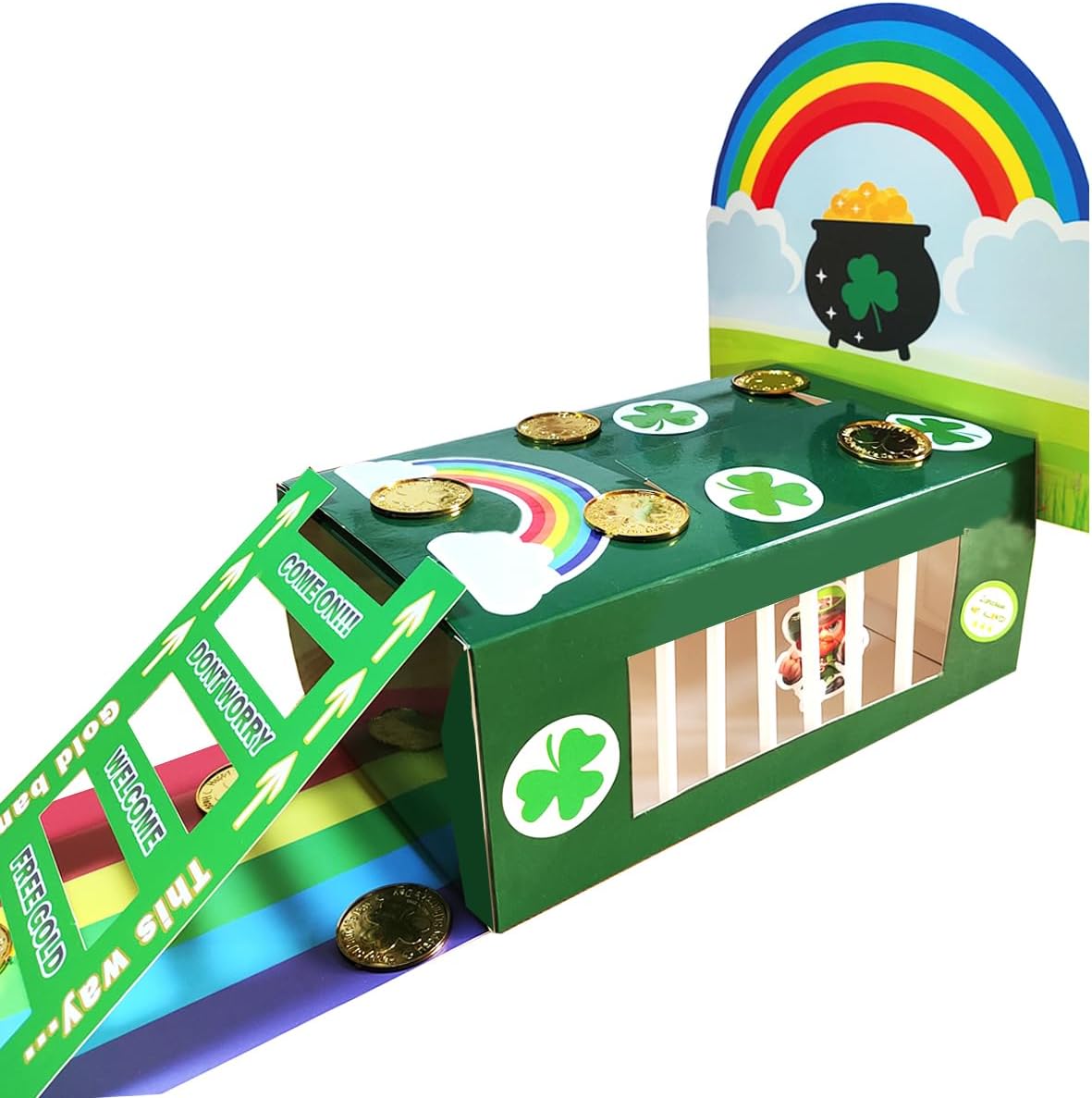 St Patricks Day Decorations DIY to Catch a Leprechaun Trap Craft Kit for St Patricks Day Party Supplies