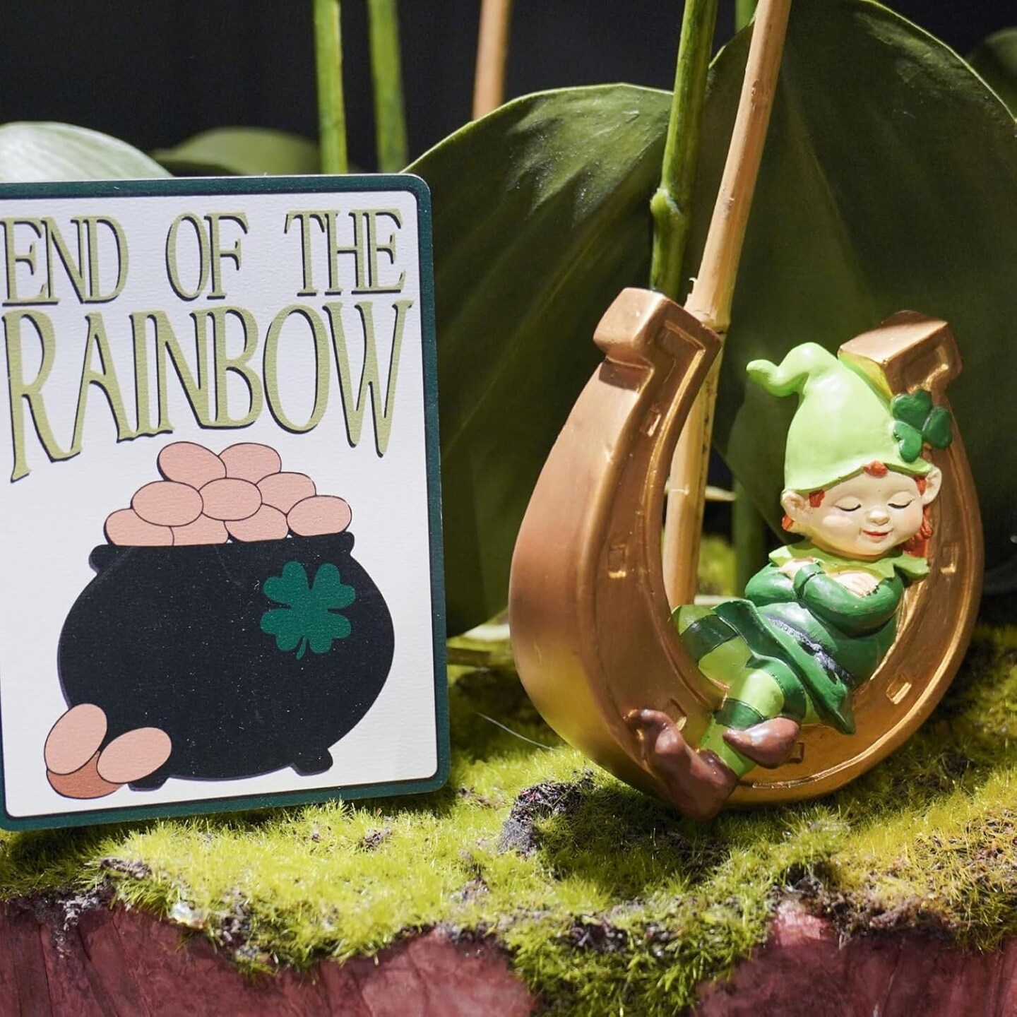 St-Patricks-Day Decorations Coffee Table Decor - Resin Gnome Collectible Figurines