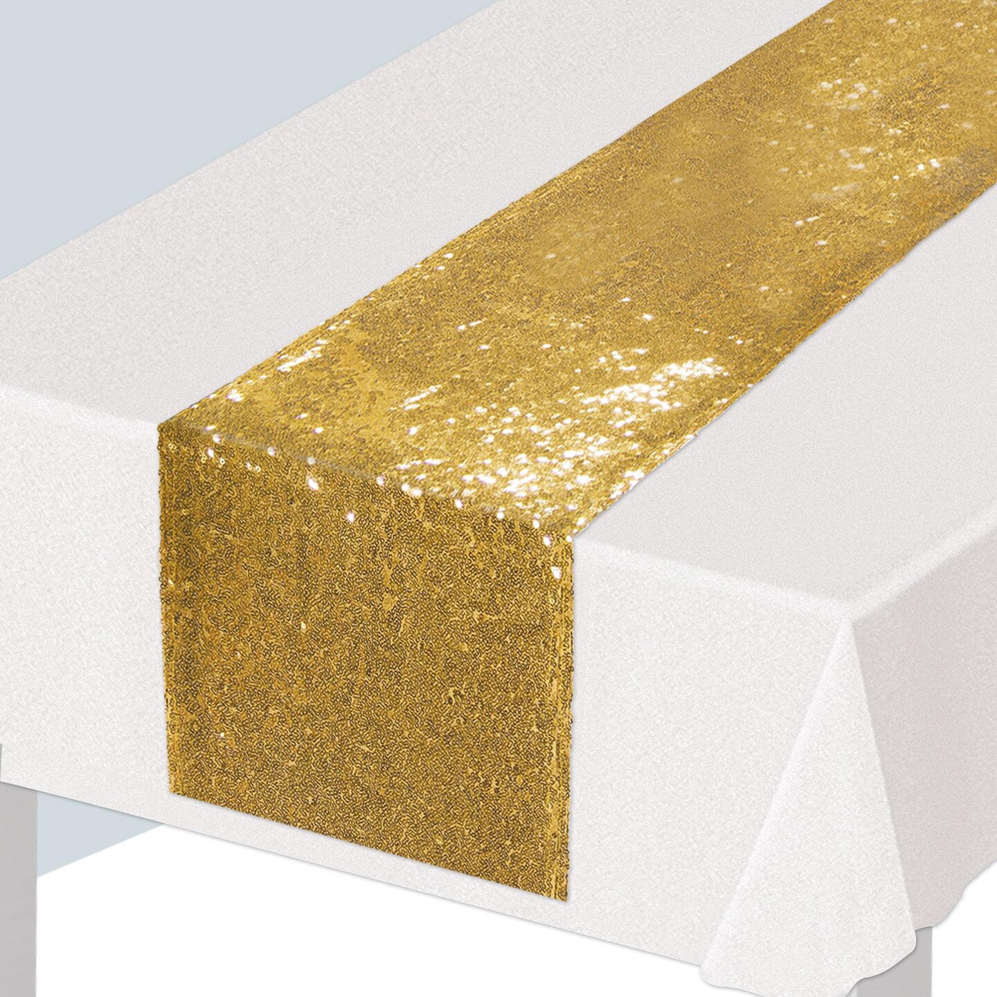 12 Pack Beistle Sequined Table Runner - gold
