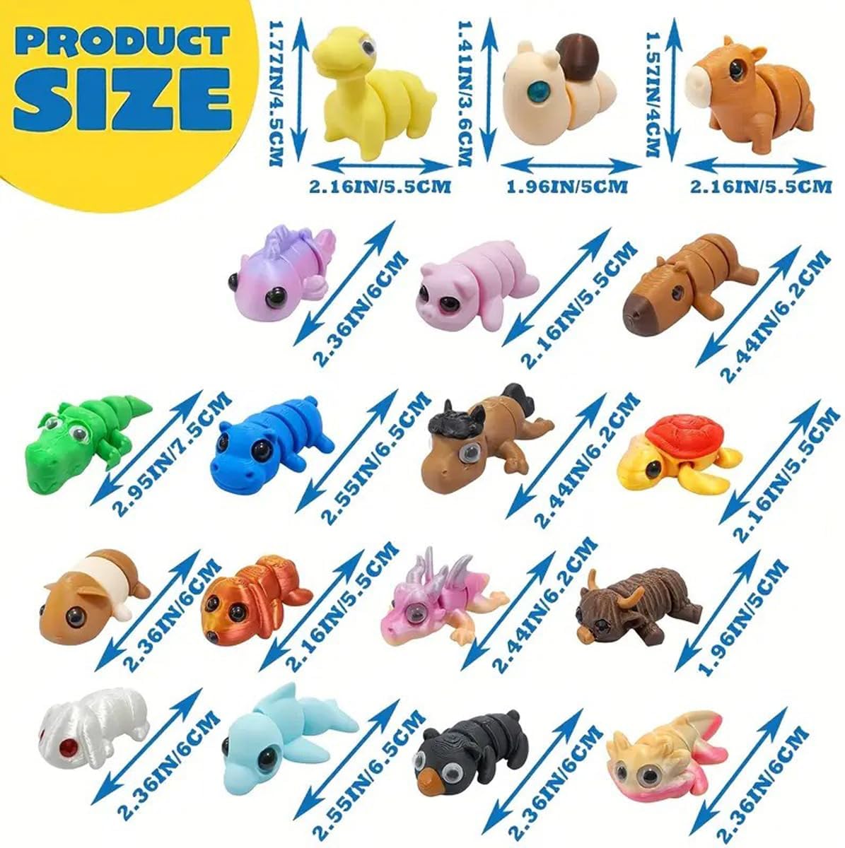 18 Pcs Easter Eggs with 3D Print Animal Prefilled Easter Eggs with Toys Inside Easter Egg Fillers