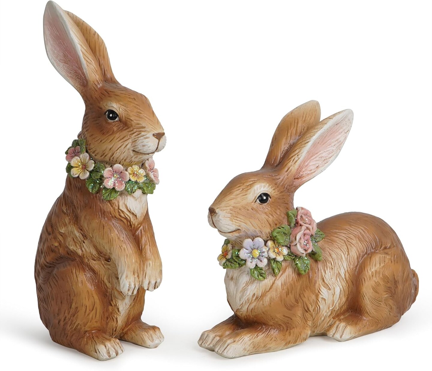 Spring Garden Patio Bunny Figurine Set (2pcs) The Perfect Accent for a Wonderful Garden-Easter Bunny Figurine