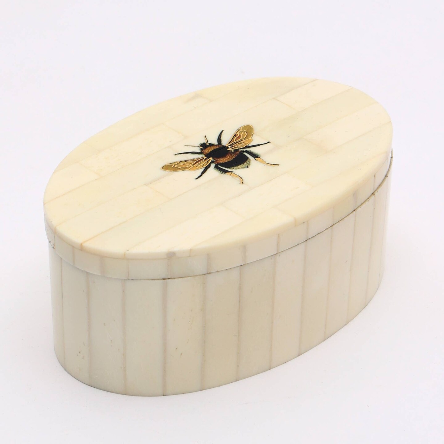 Decorative Storage Box with White Bone Material - 3.25&#x22;X 5&#x22; X 2&#x22;