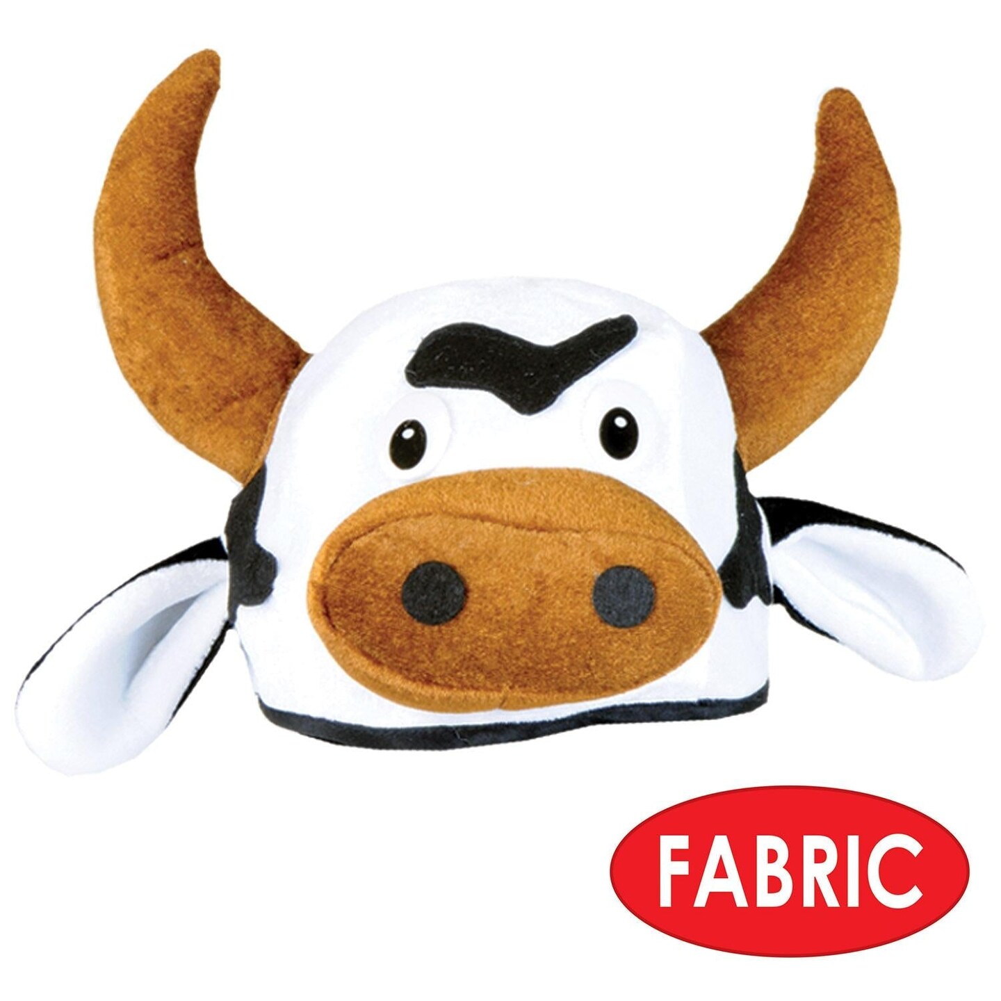 12 Pack Beistle Plush Cow Head-Hat