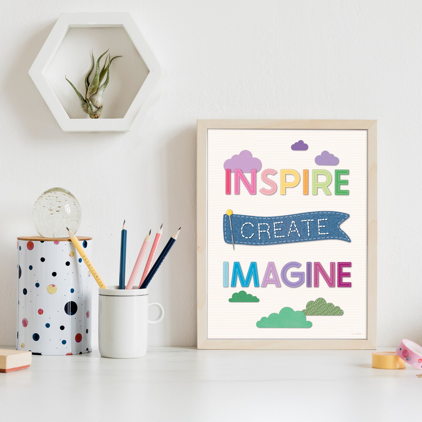 Carson Dellosa Crafty and Cool 12-Piece Motivational Posters, Inspirational Wall Art With Positive Affirmations for Bulletin Board and Classroom Decor