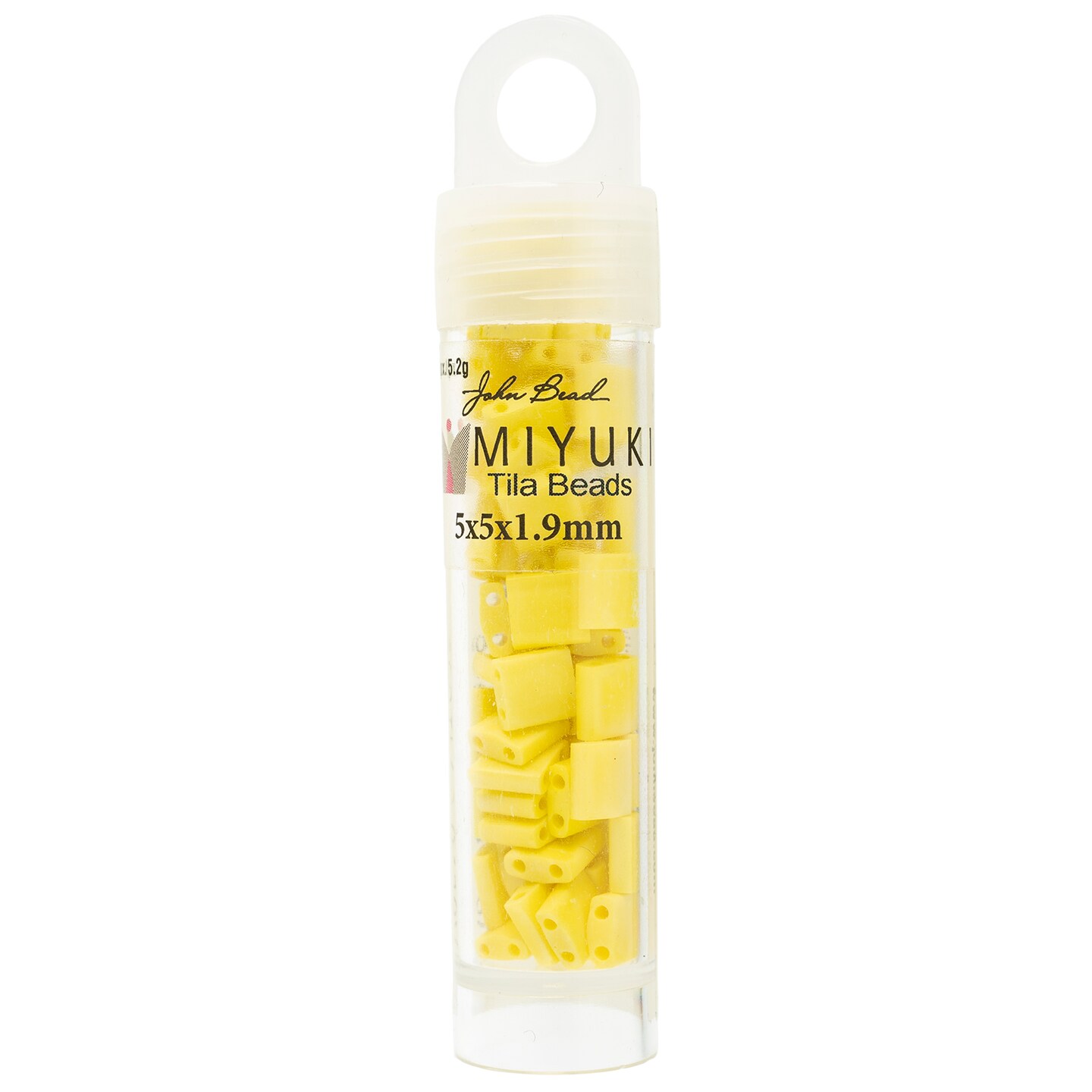 Miyuki Tila 5mm Opaque Matte Glass Beads, 5.2g