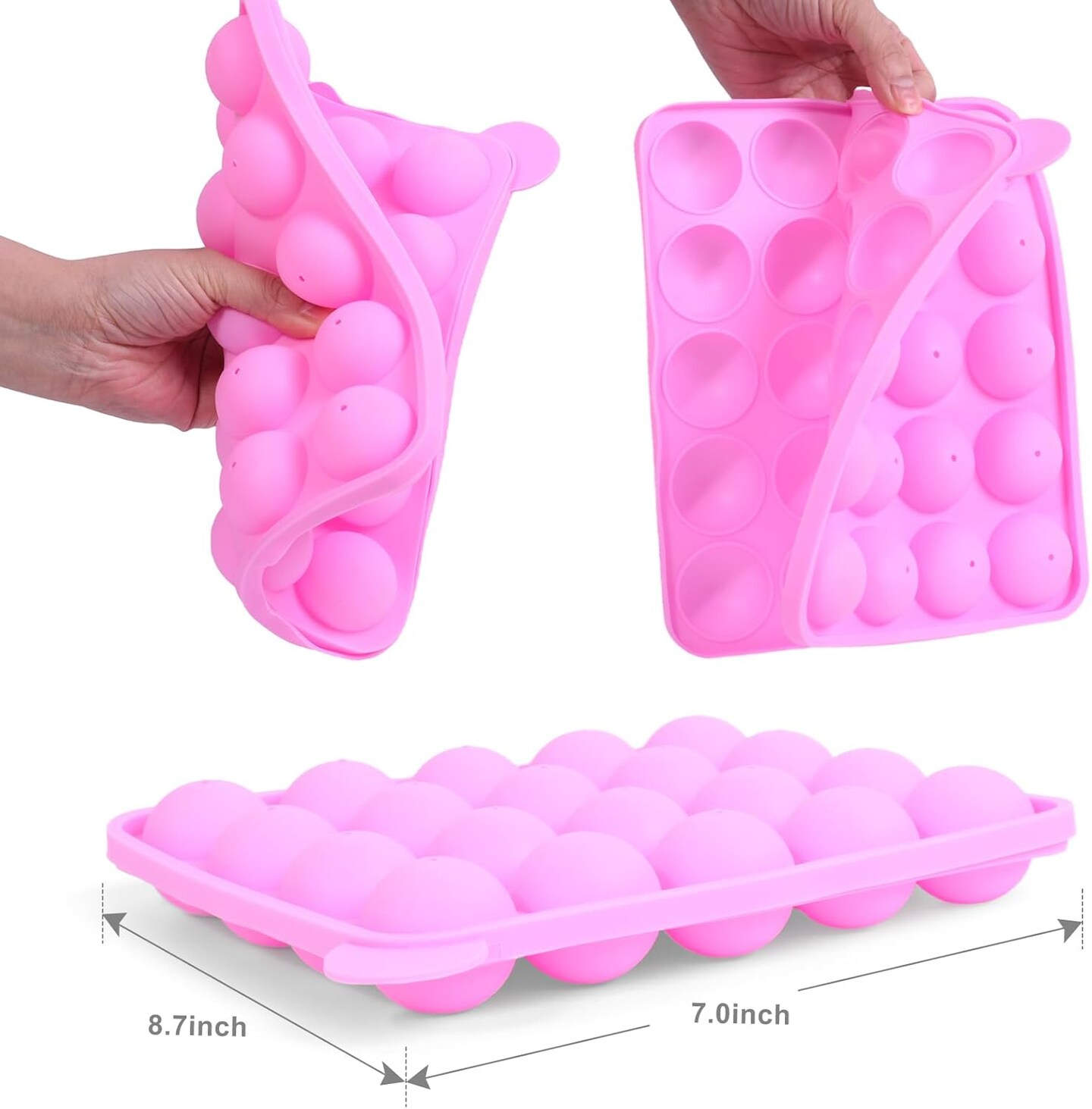 Cake Pop Maker Kit Including Silicone Cake Pop Mold, 6 inch Lollipop Sticks and Wrappers