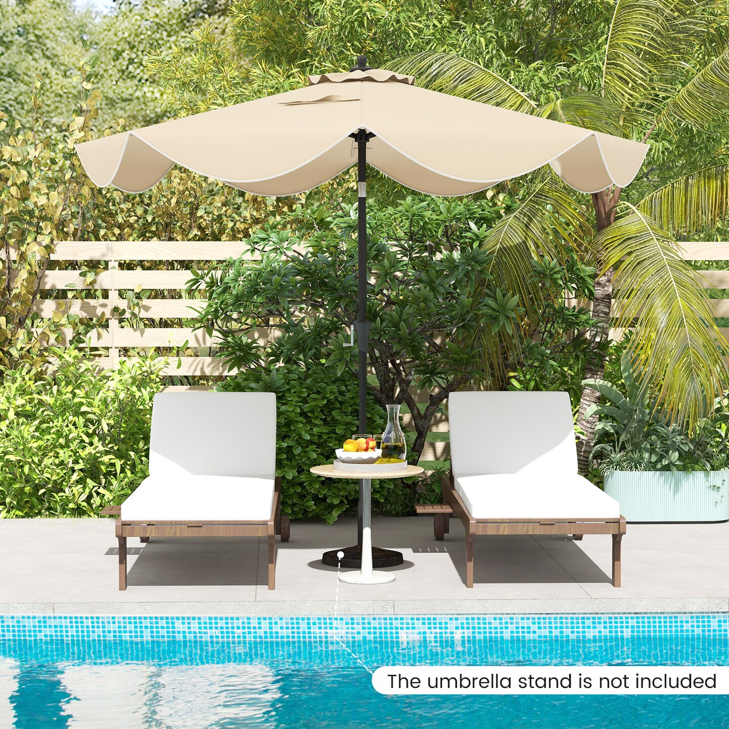 9 FT Outdoor Patio Umbrella with Crank Handle, Push Button Tilt, UV-Resistant Canopy for Sun Protection