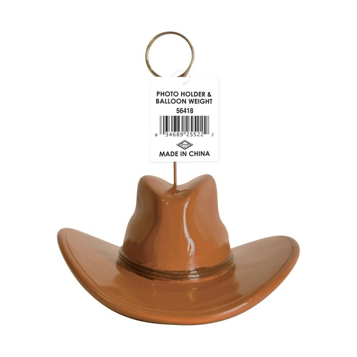 6 Pack Beistle Cowboy Hat Photo/Balloon Holder